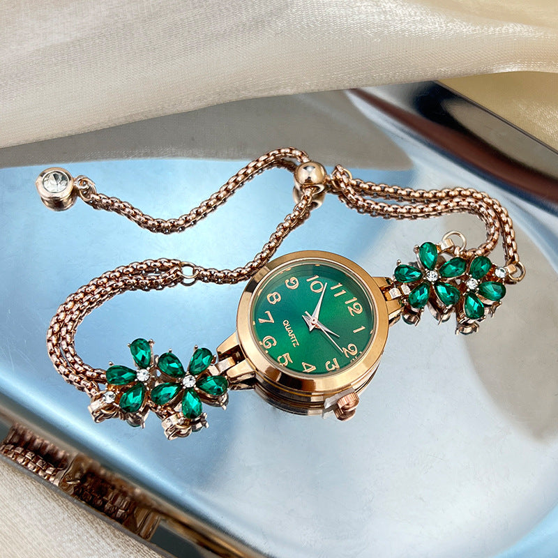 Montre Bracelet Extensible Fleur de Diamant