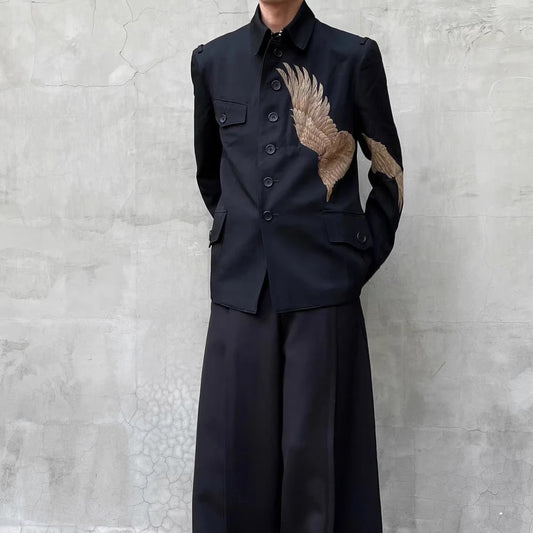 Veste Teinte Décolorée Style Sombre
