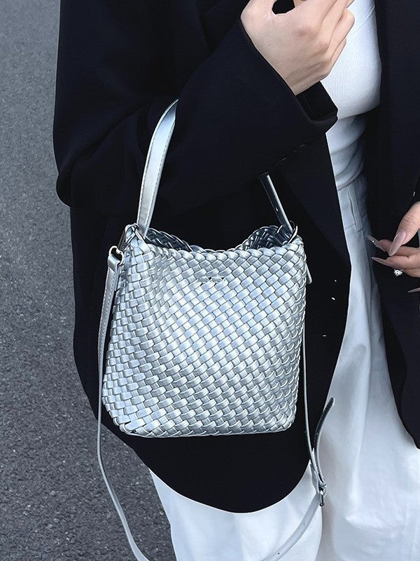 Sac cabas tissé à la main avec bandoulière réglable