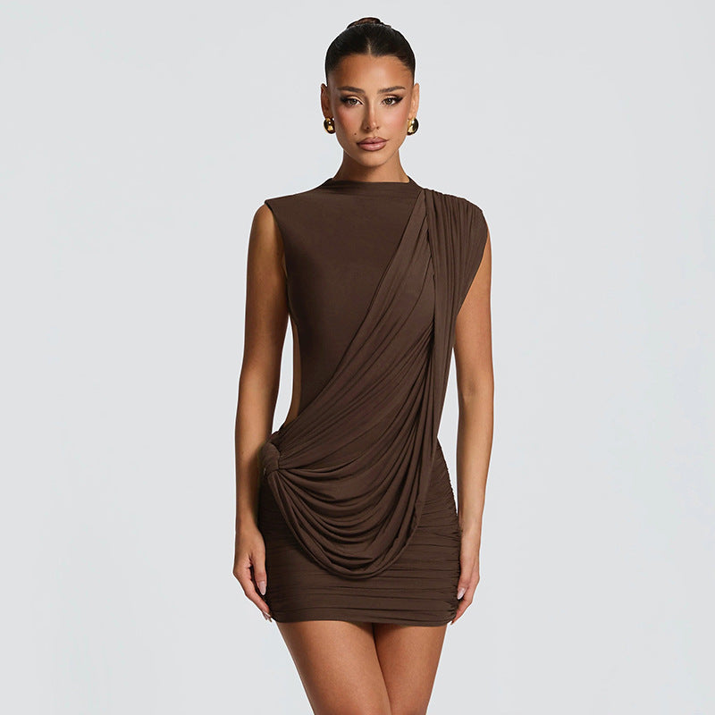 Robe moulante sans manches et dos nu