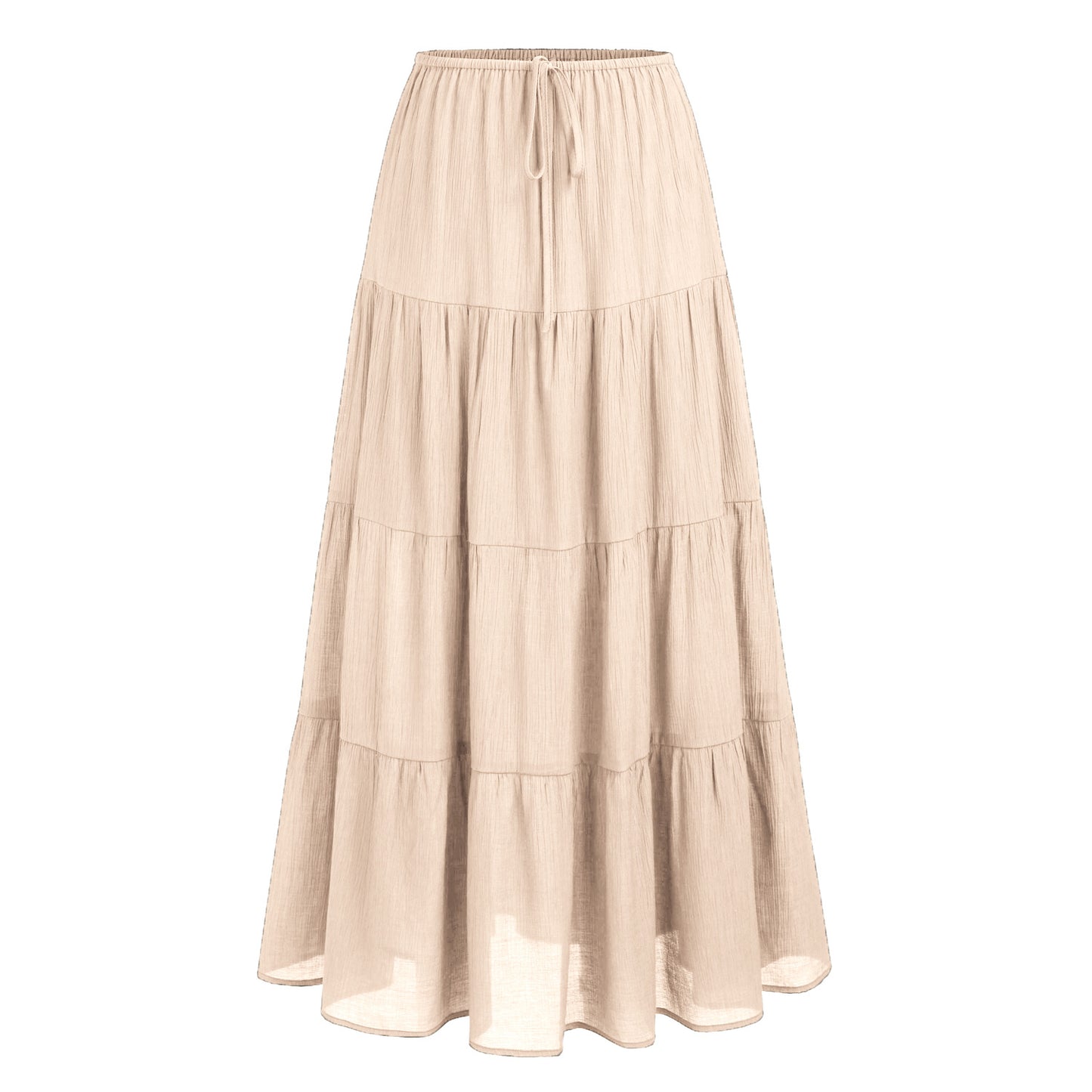 Jupe longue taille haute pour femmes avec dos lacé