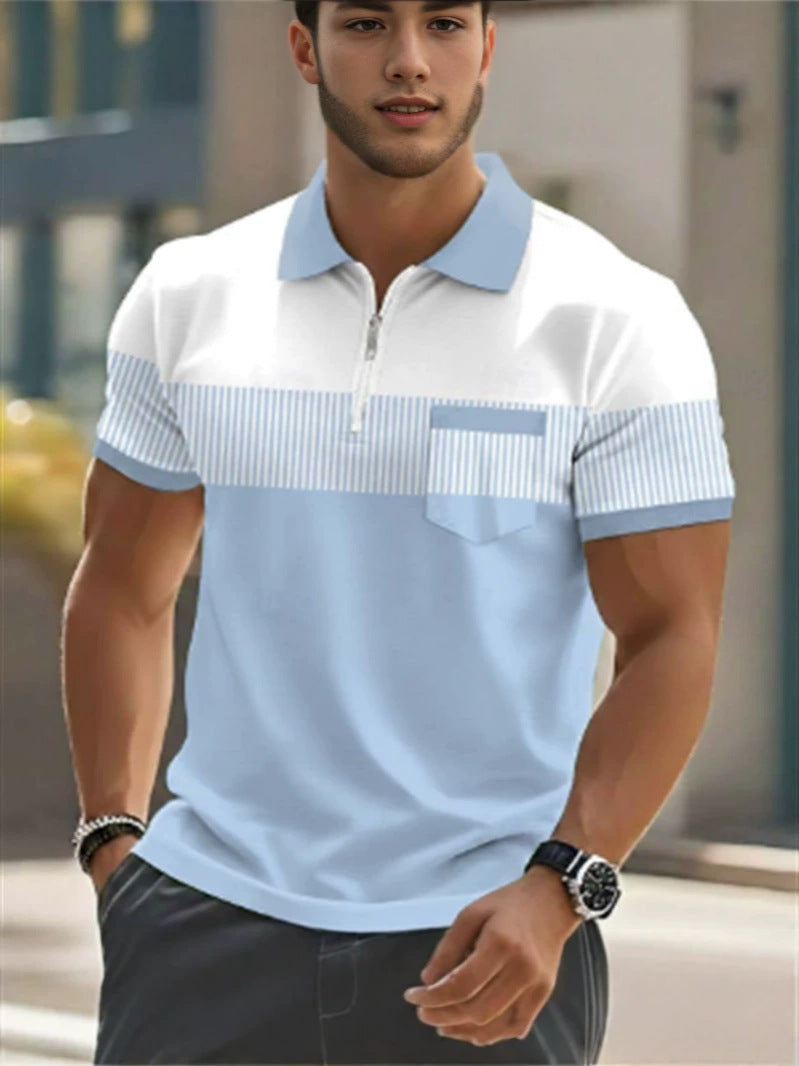 Polo homme imprimé numérique 3D