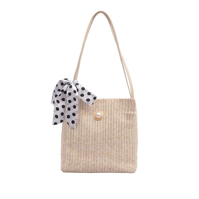 Sac seau à nœud et perles