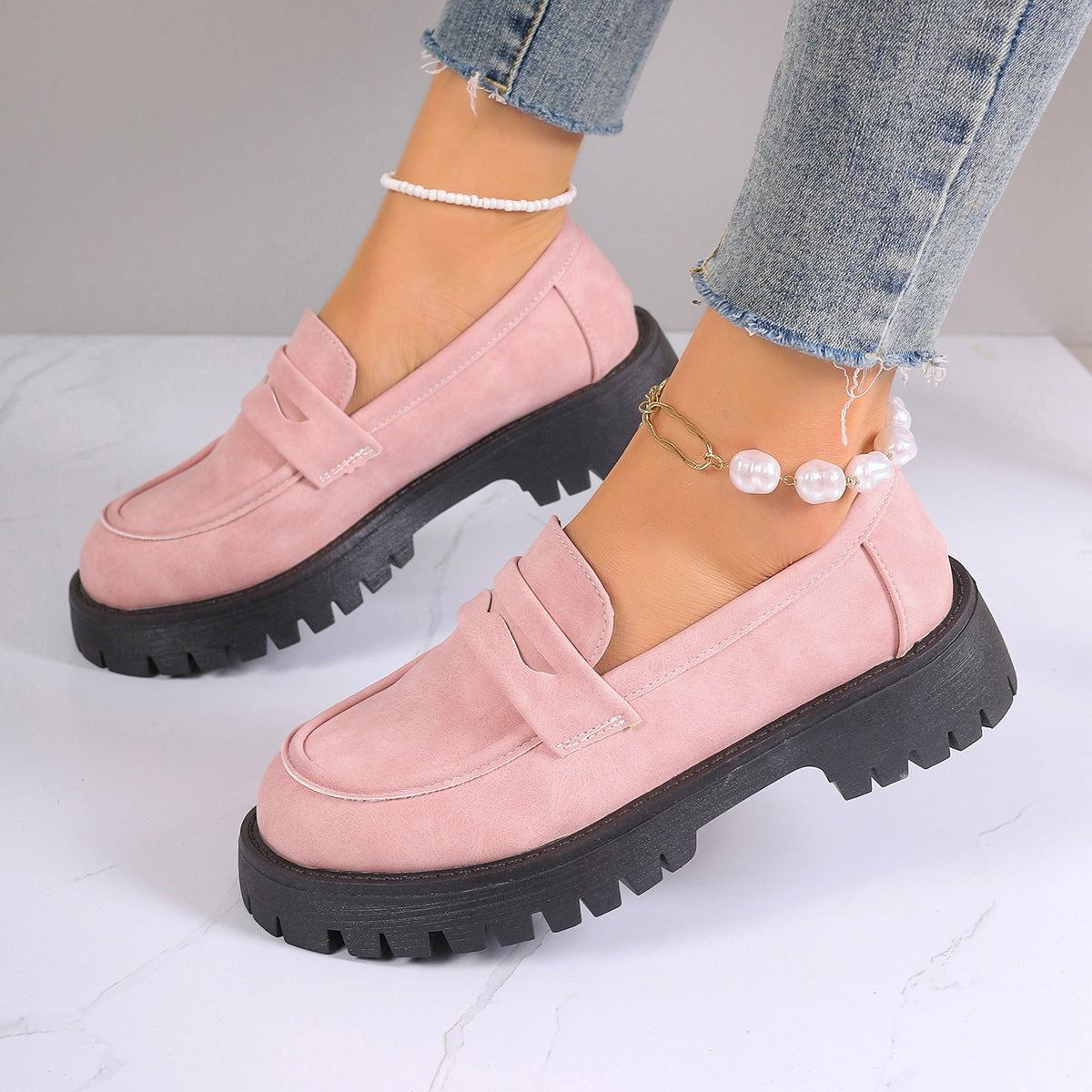Mocassins à enfiler à tige basse
