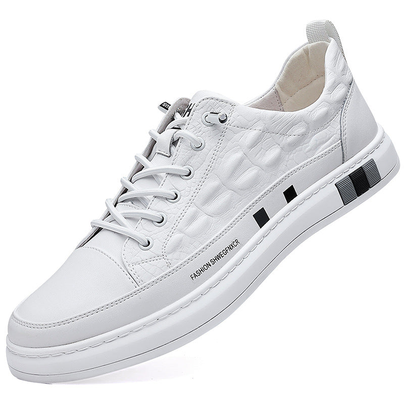Chaussures blanches en cuir de vache