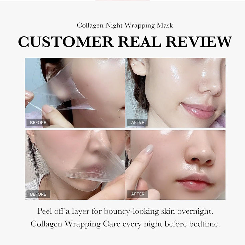 masque facial au collagène