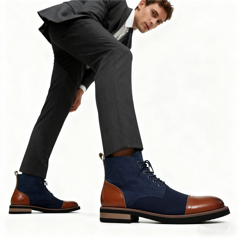 bottes courtes décontractées pour hommes à bout pointu