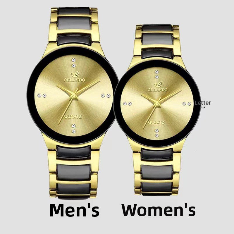 Montre Quartz Minimaliste à Cadran avec Bracelet en Acier