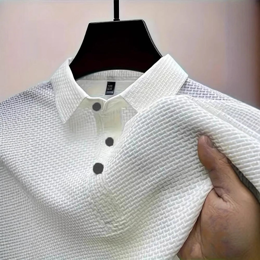 Men's Mesh Polo Shirt Short Sleeve Summer T-Shirt