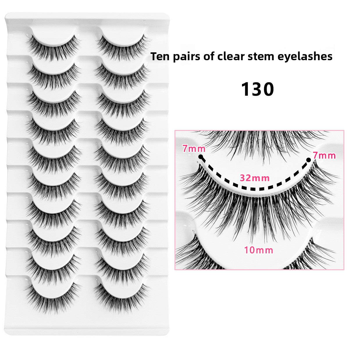 Faux cils 10 paires effet naturel