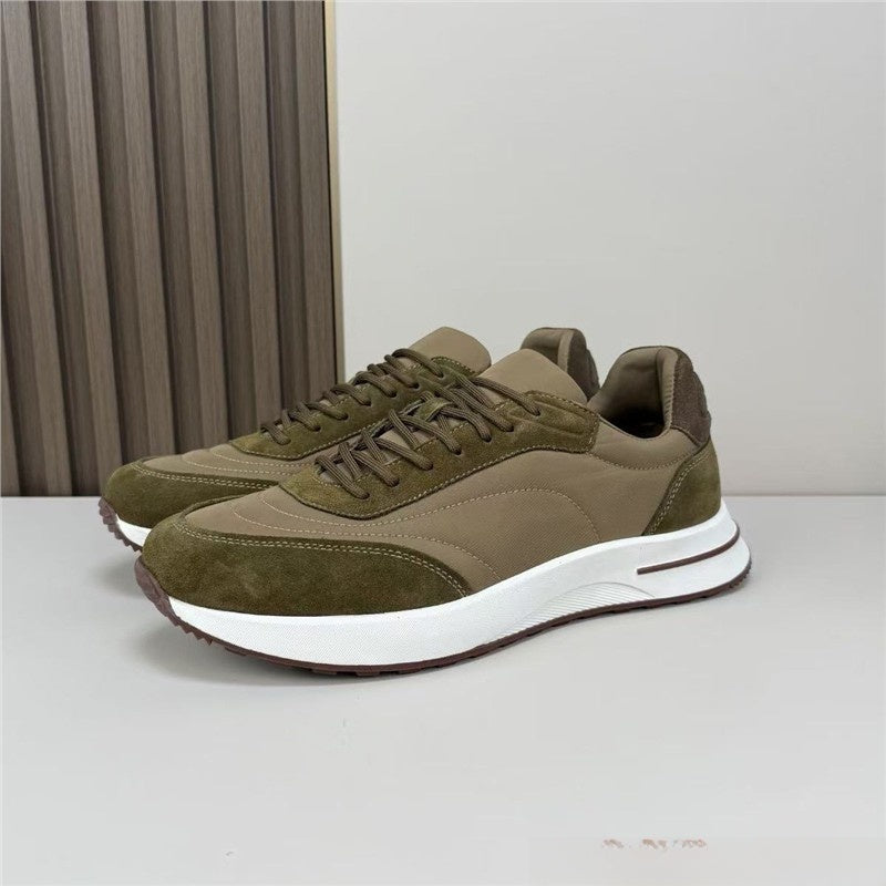Chaussures décontractées à lacets en daim pour hommes