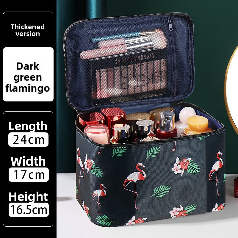 Nouvellement amélioré sac cosmétique extra-large portable 2021 nouveau produit de soins de la peau sac de cosmétiques voyage sac en tissu imperméable renforcé pour femmes