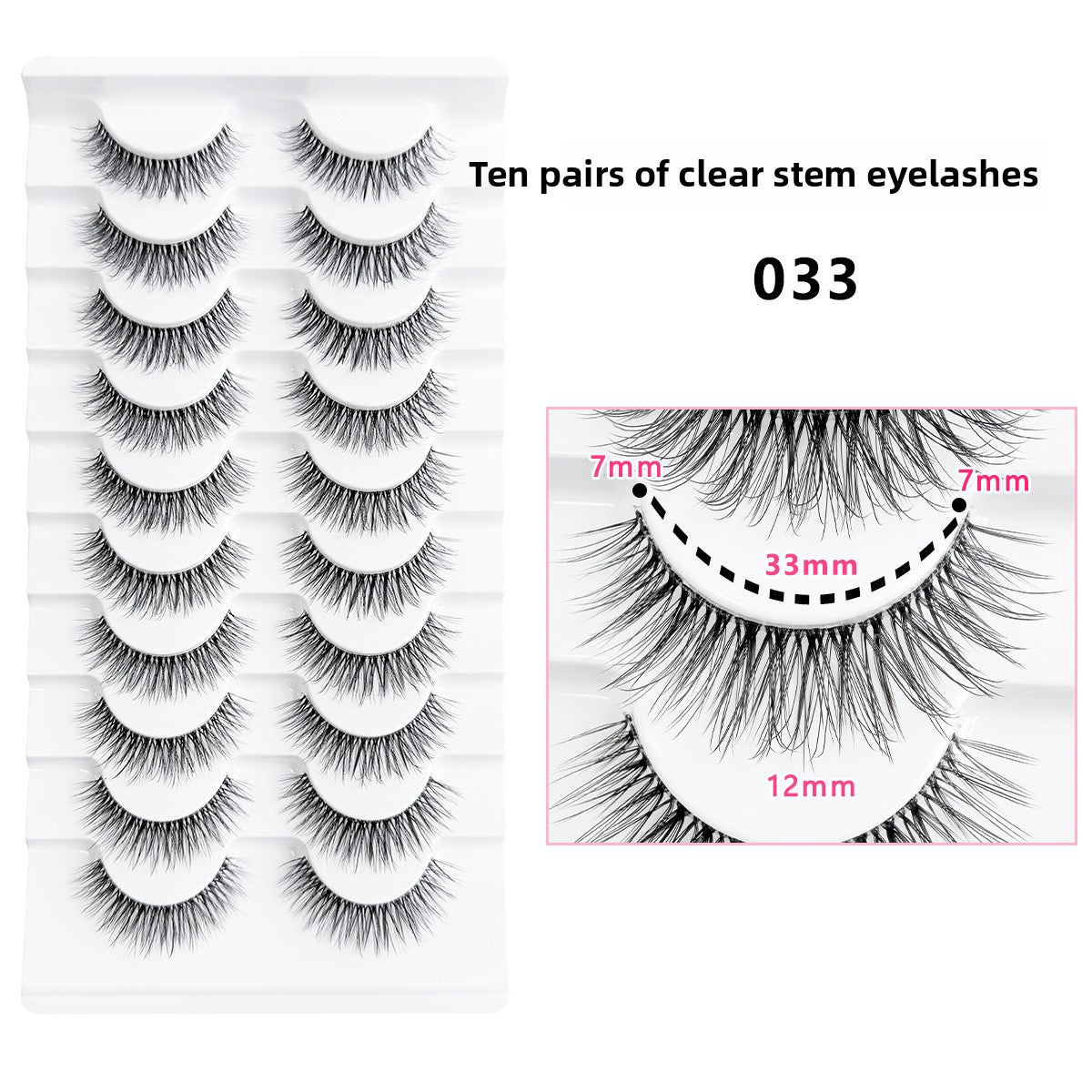 Faux cils 10 paires effet naturel