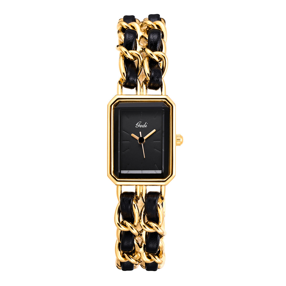 Montre à quartz de luxe à cadran carré