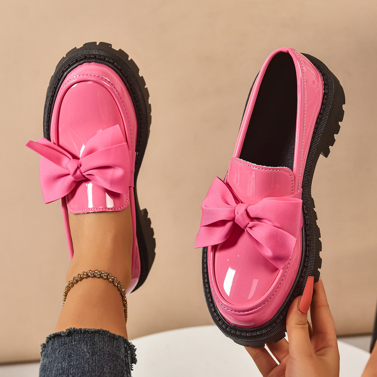 Mocassins à nœud papillon pour femmes
