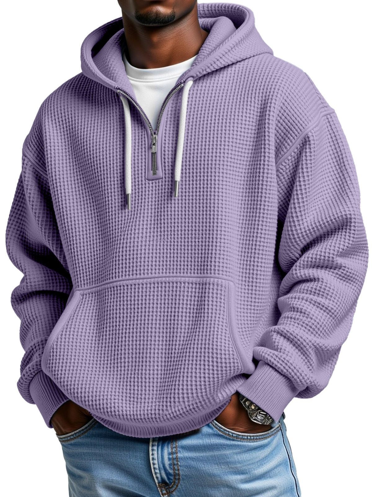 Sweat à capuche gaufré pour homme