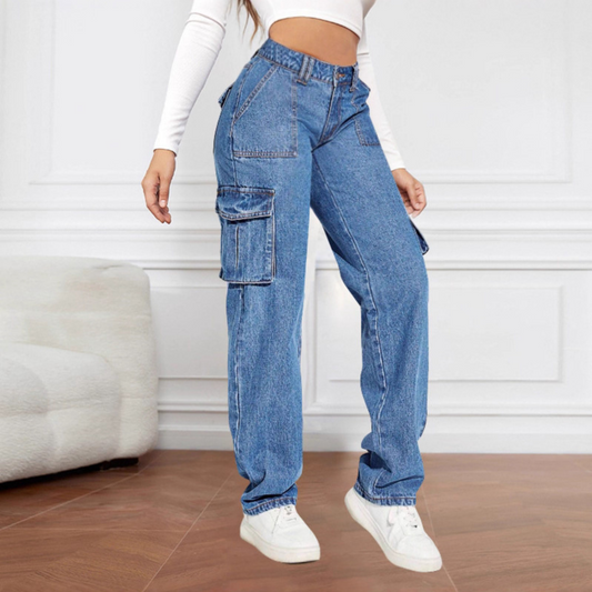 Jeans à jambes larges pour femmes