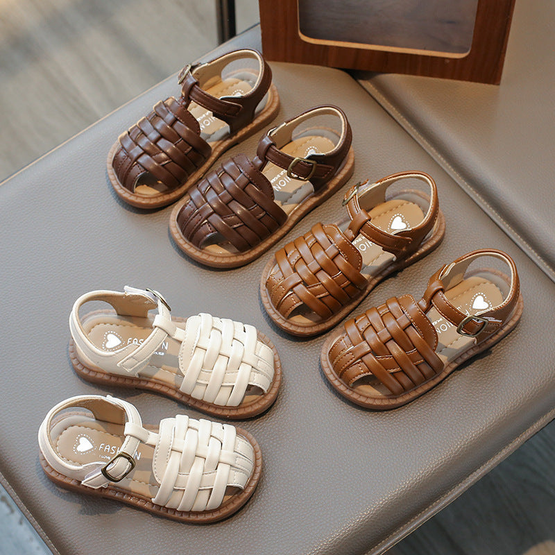Sandales à brides tricotées pour enfants