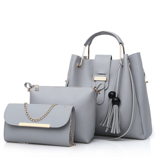 Ensemble sac messager et sac bandoulière en cuir PU pour femme