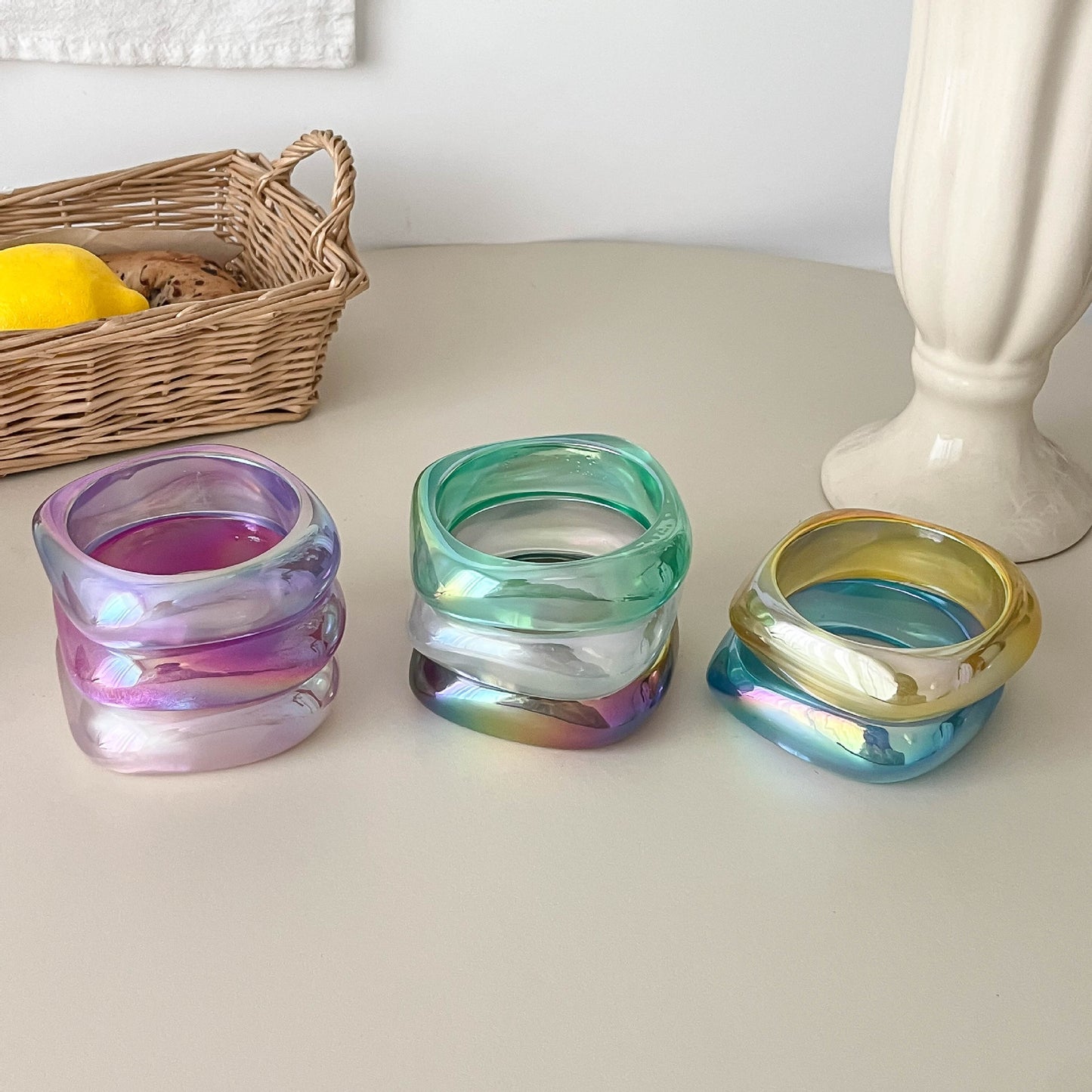 Bracelets en acrylique transparent