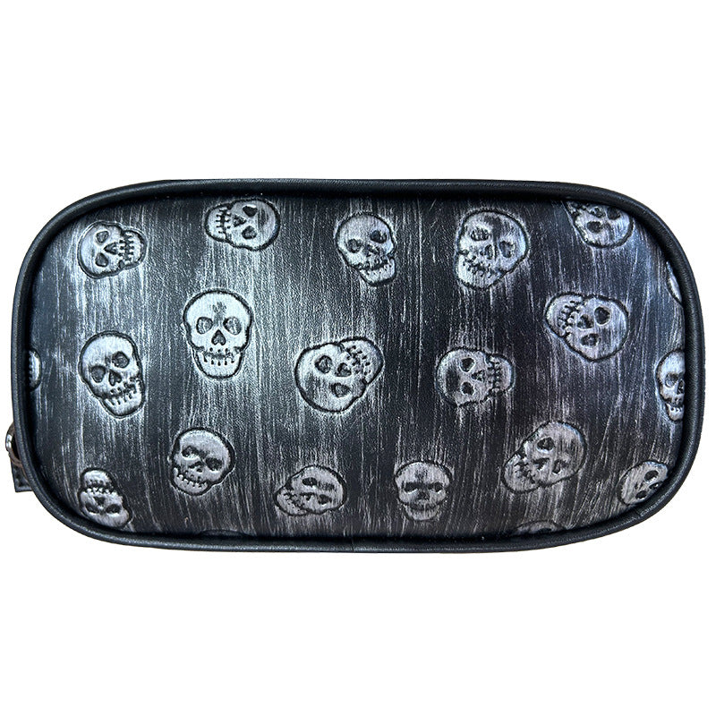 Sacoche de téléphone style punk pour homme avec emplacements pour cartes