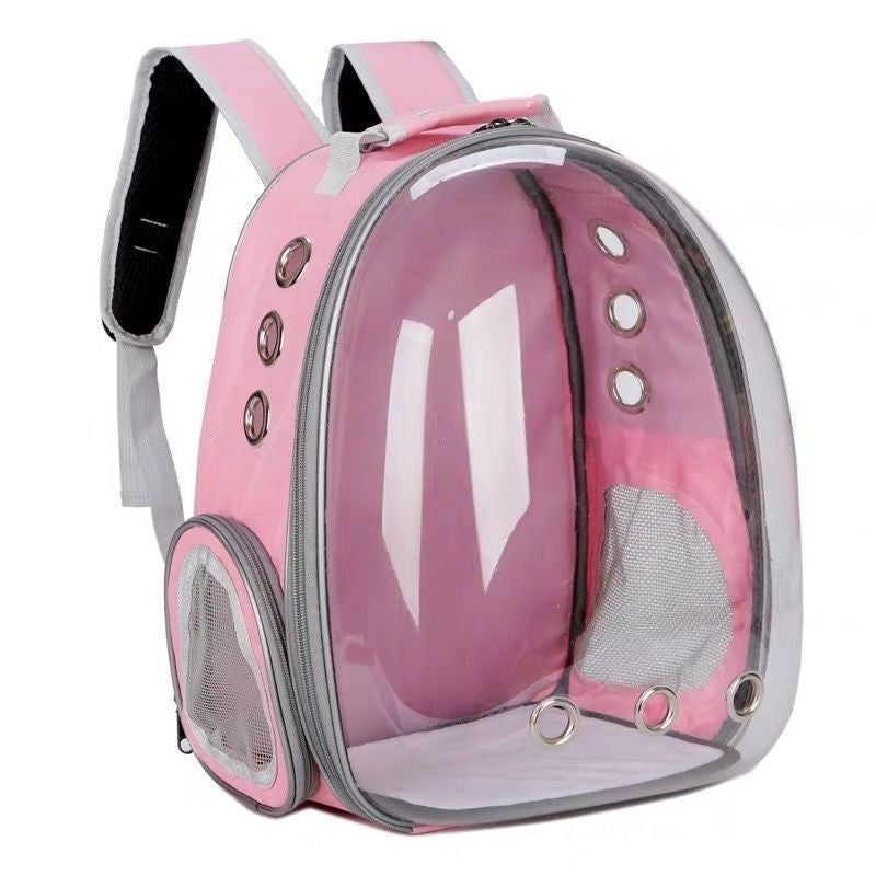 Sac à dos transparent pour animaux avec porte latérale