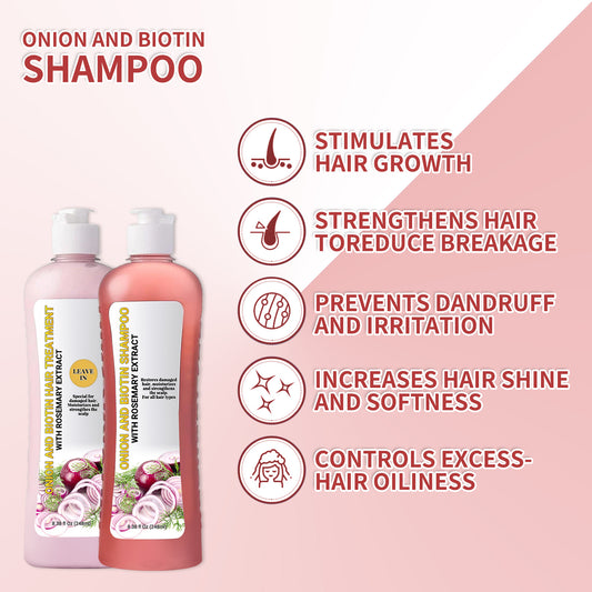 Shampooing à la Biotine d’Oignon et Ensemble de Soins Capillaires