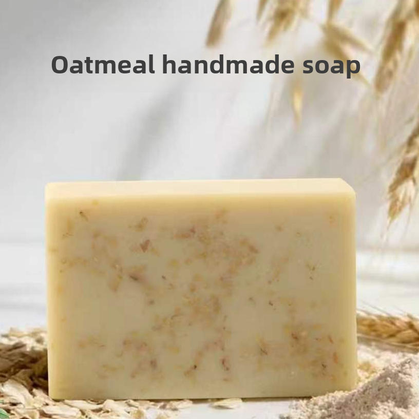 Savon fait main au riz, à l'huile de coco et à l'avoine