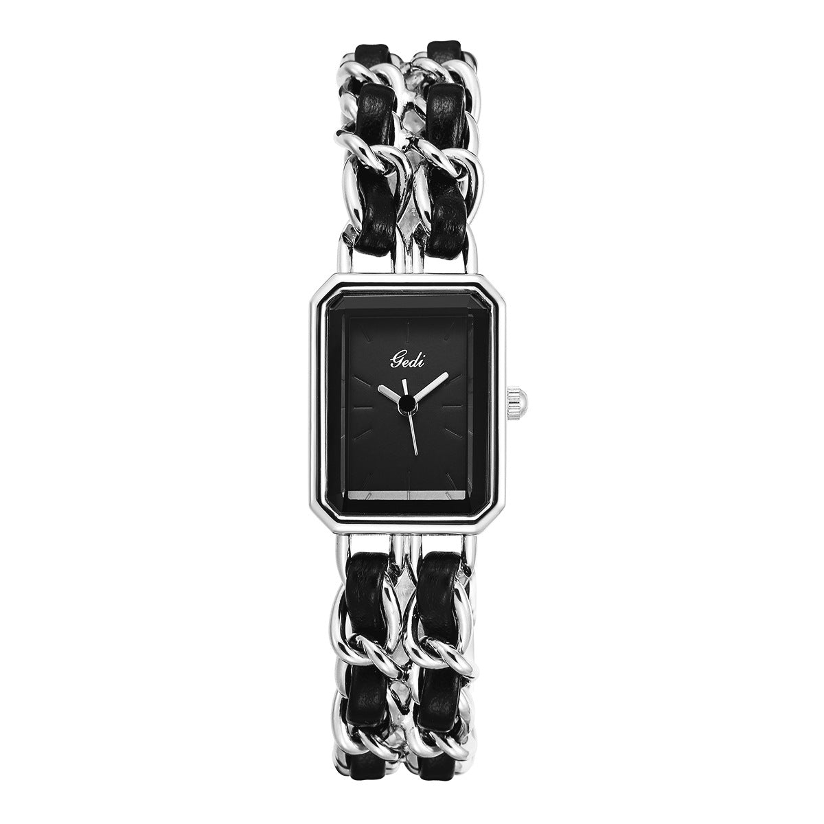 Montre à quartz de luxe à cadran carré