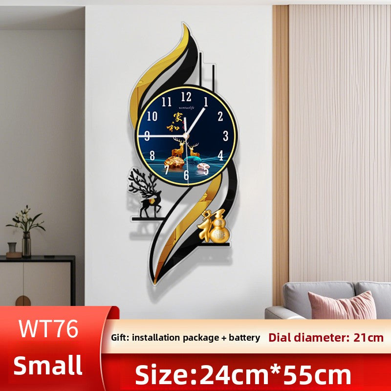 Horloge murale en quartz silencieuse style nordique
