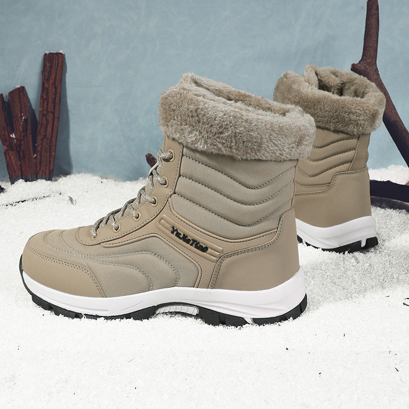 Bottes de neige isolées en tissu épais