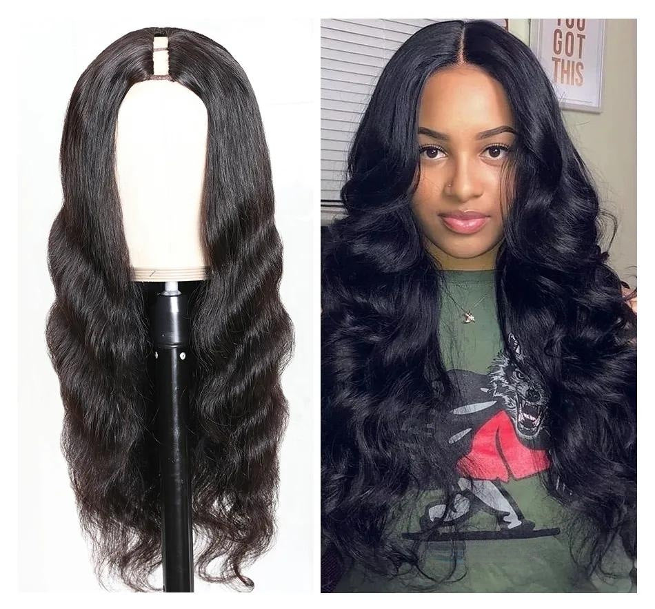 Perruque U en cheveux humains