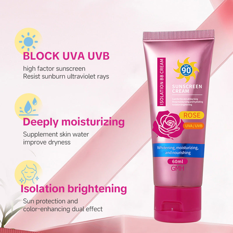 Crème BB solaire multi-effets à la rose