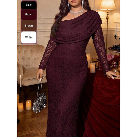 robe longue en dentelle grande taille