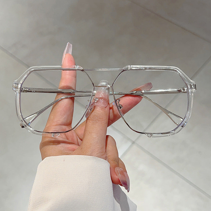 Lunettes de soleil carrées à monture métallique Fashion Protection UV400