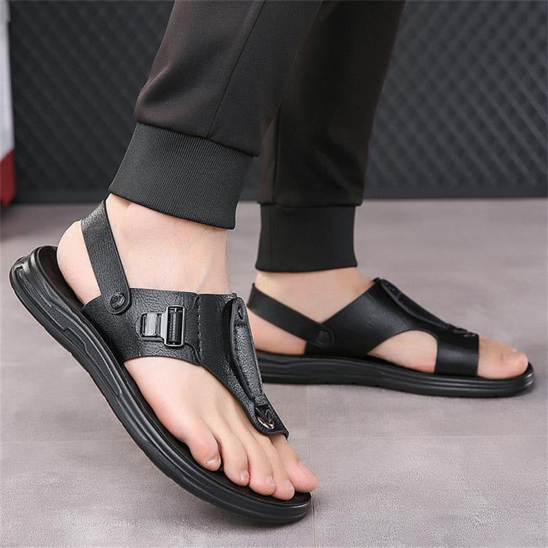 Sandales en cuir pour hommes Chaussures décontractées de plage