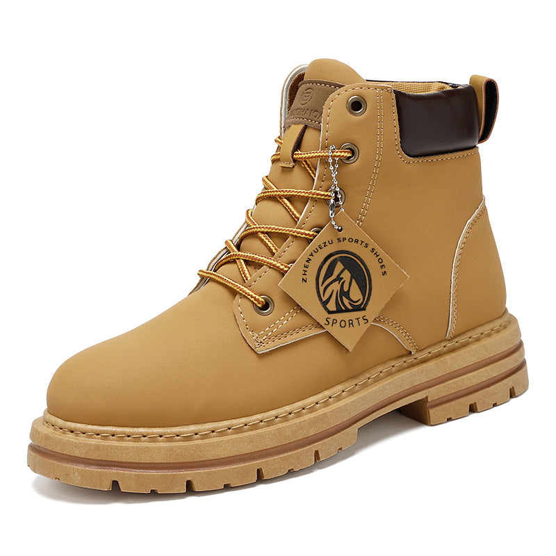 Bottes en cuir pour hommes décontractées et étanches