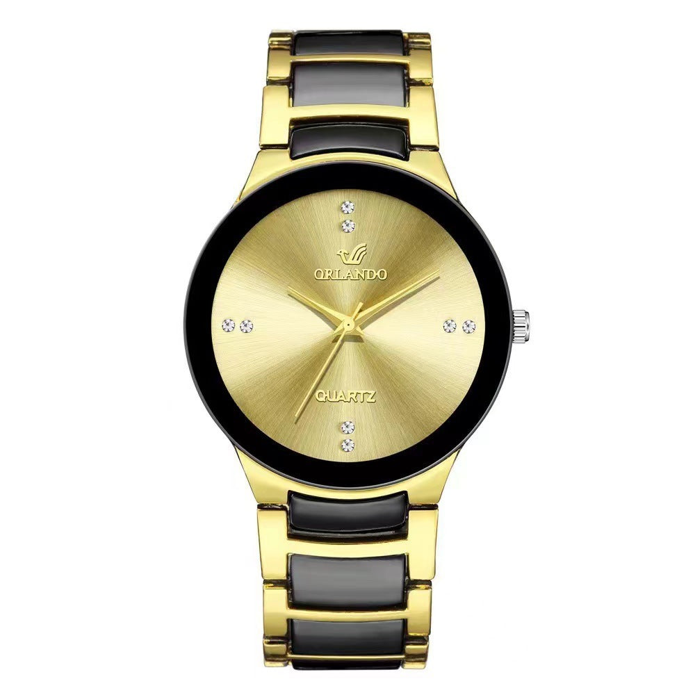 Montre Quartz Minimaliste à Cadran avec Bracelet en Acier