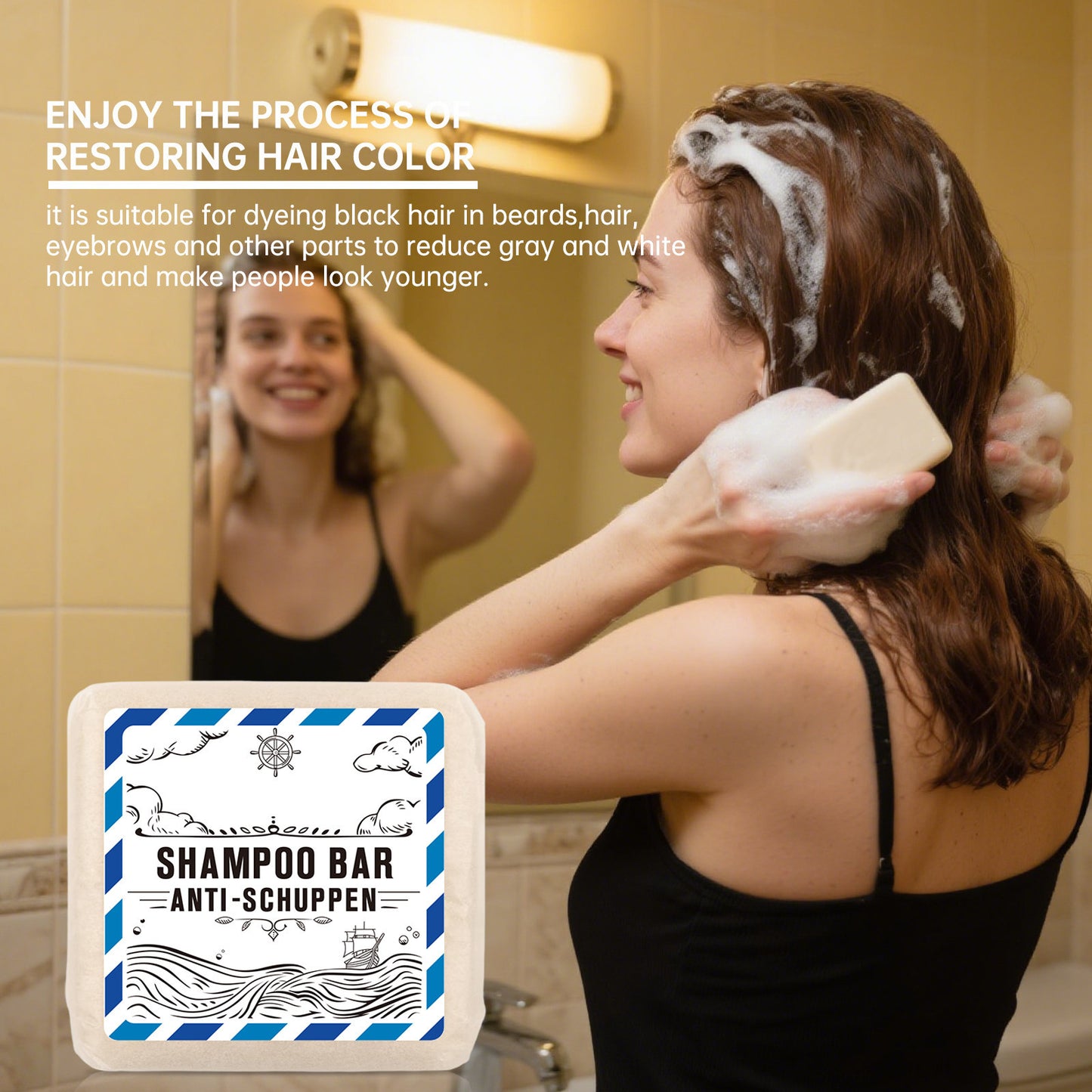 Shampooing-Savon Trois-en-Un pour un Nettoyage Profond et Nourrissant