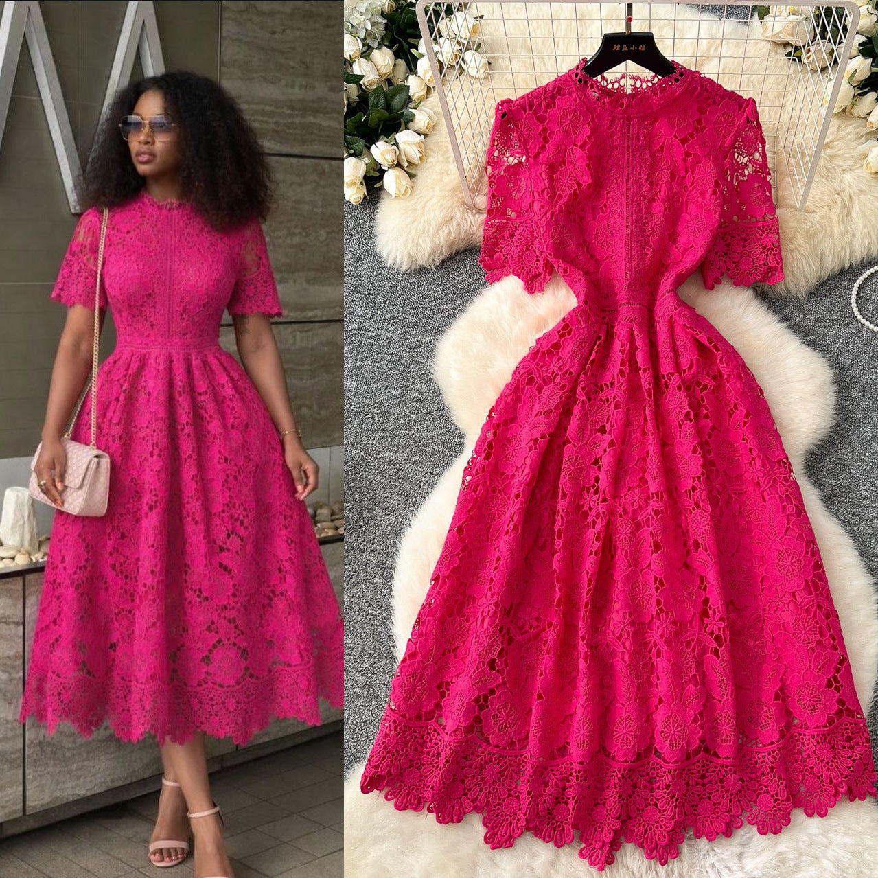 Robe à manches courtes