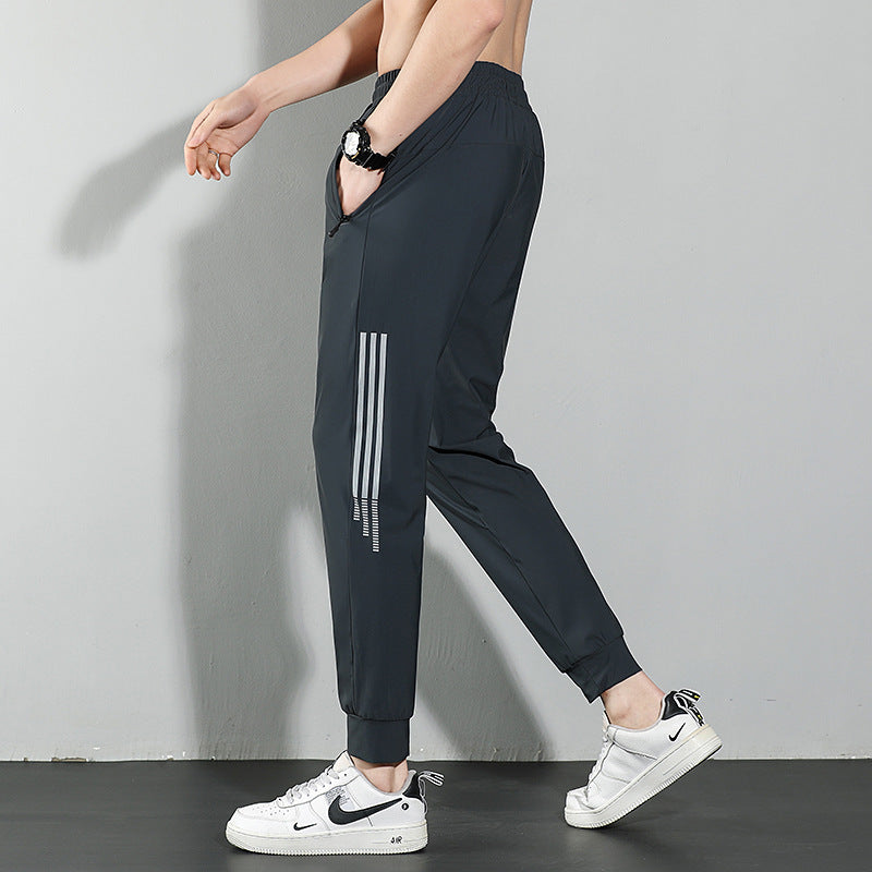 Pantalon de sport d'été en soie glacée