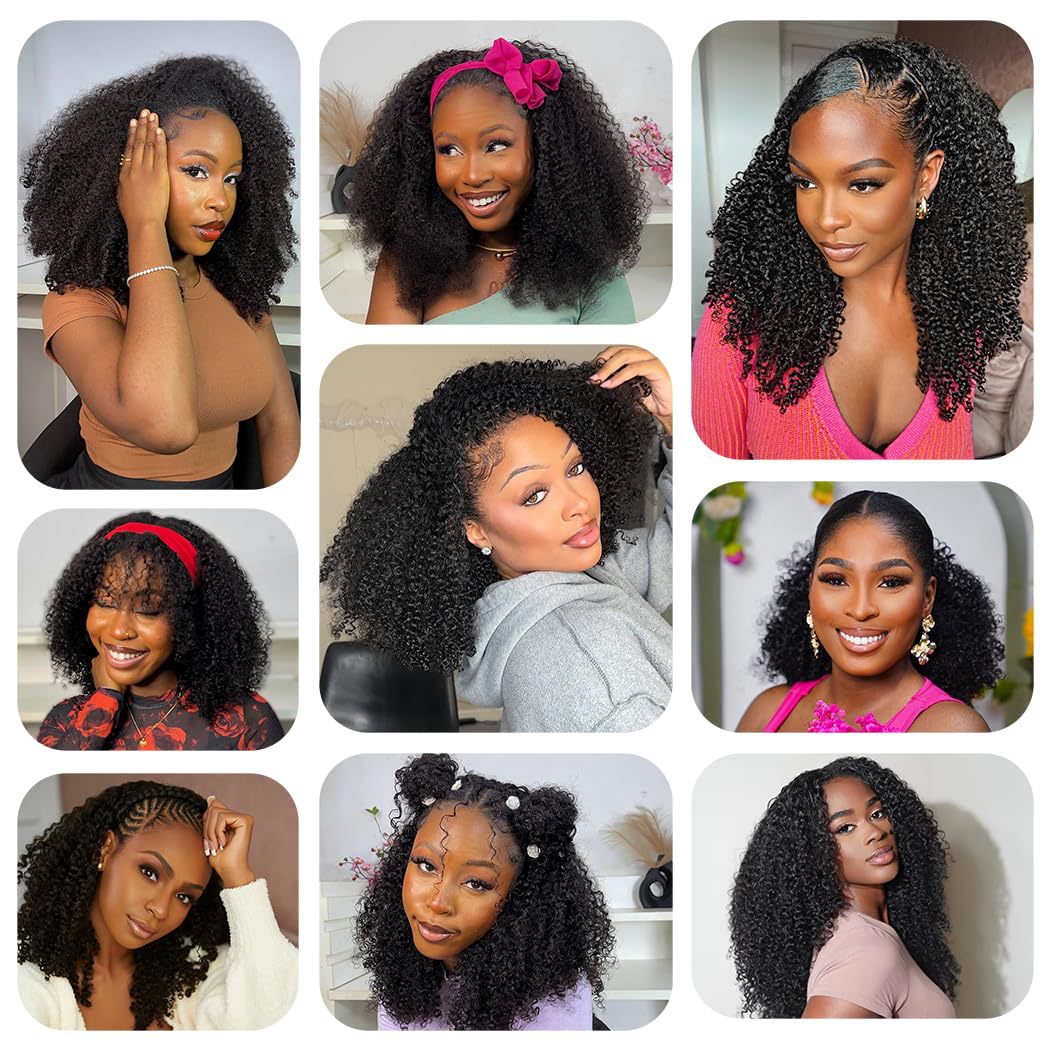 Boucler la demi-perruque humaine