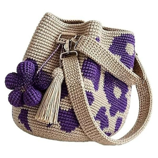Sac fourre-tout floral au crochet fait main