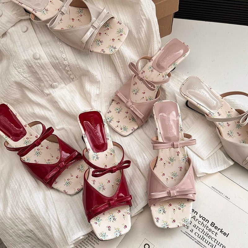 Chaussures :Sandales compensées pour femmes, talons hauts style français