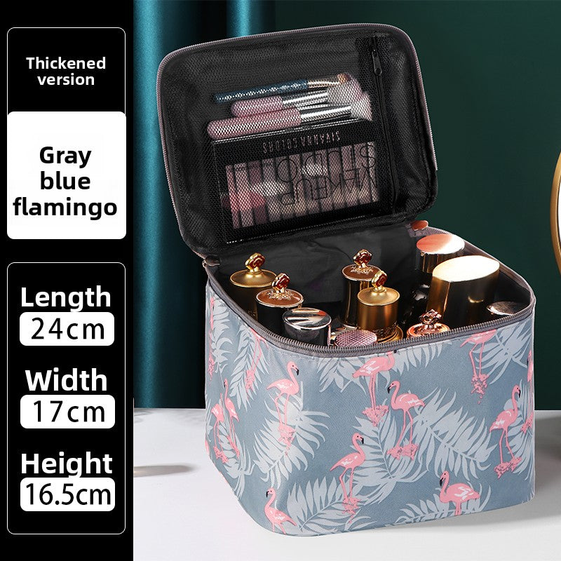 Nouvellement amélioré sac cosmétique extra-large portable 2021 nouveau produit de soins de la peau sac de cosmétiques voyage sac en tissu imperméable renforcé pour femmes