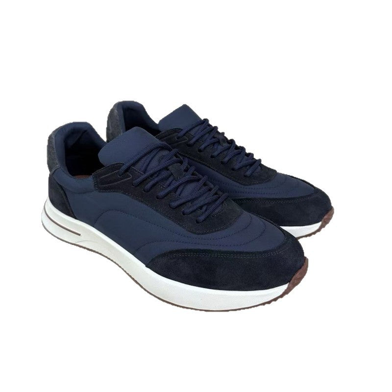 Chaussures décontractées à lacets en daim pour hommes