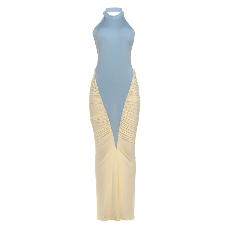 Robe moulante dos nu à col licou