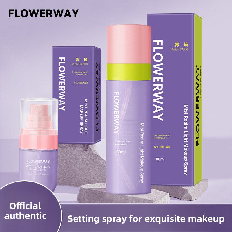 Spray fixateur de maquillage léger