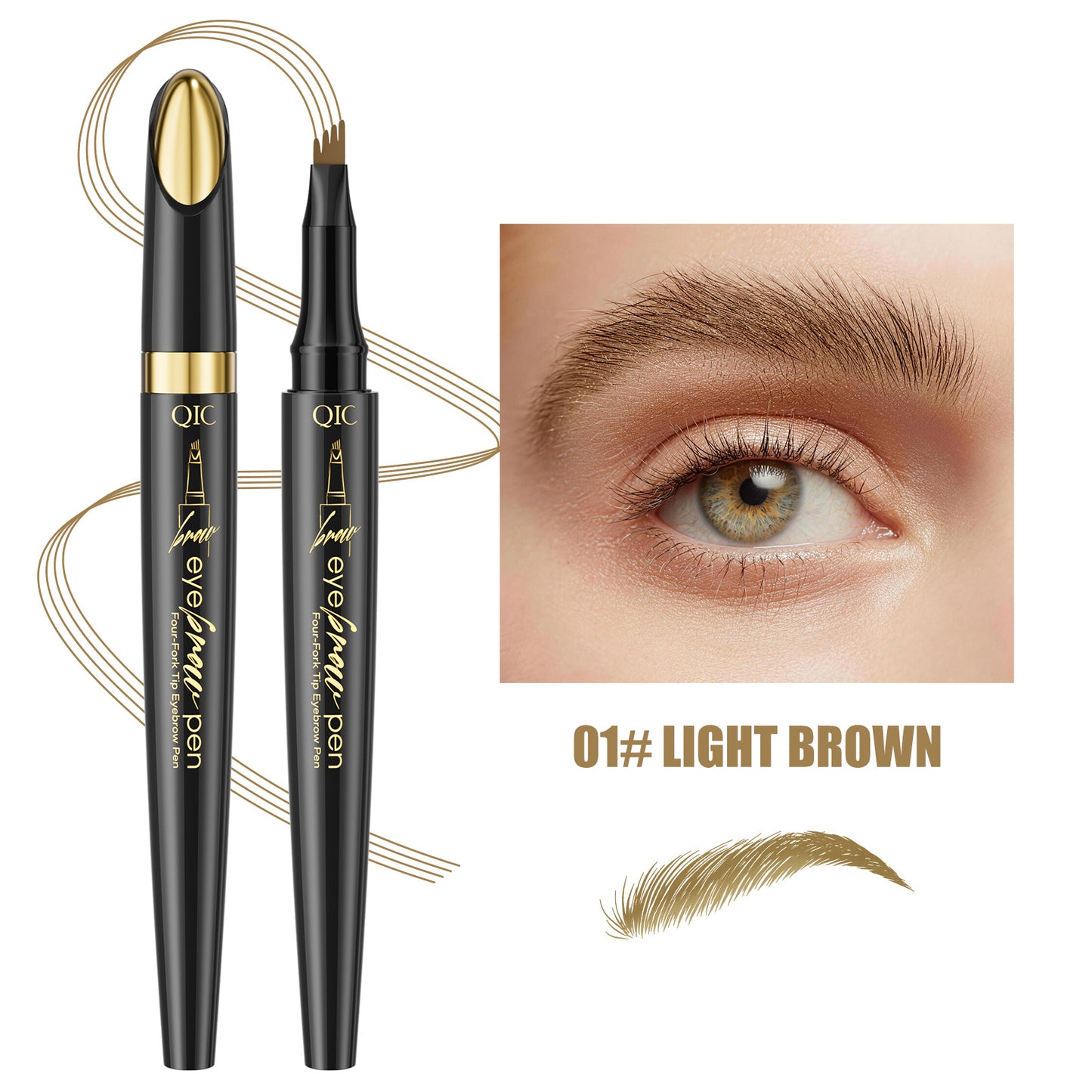 Stylo à sourcils liquide à quatre pointes