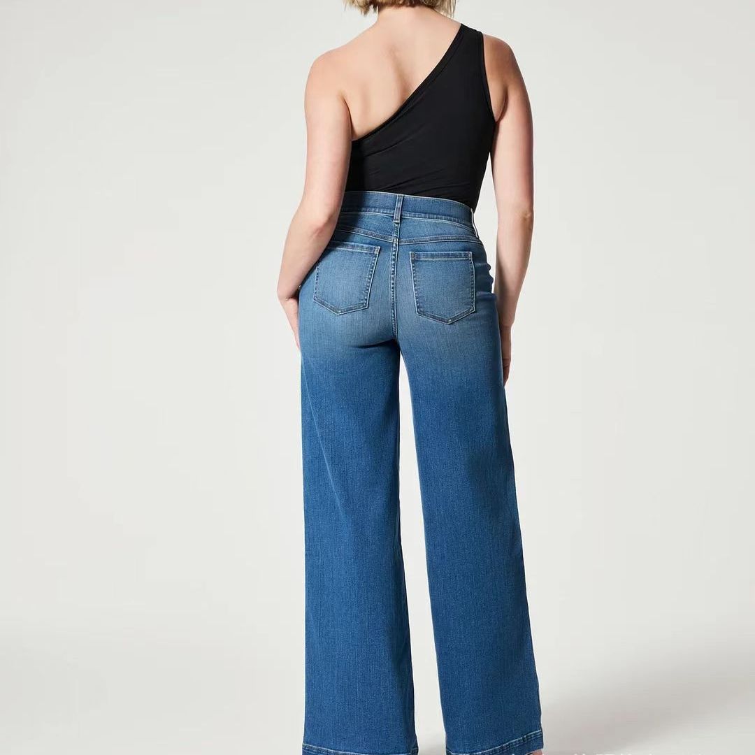 Pantalon droit vintage taille haute
